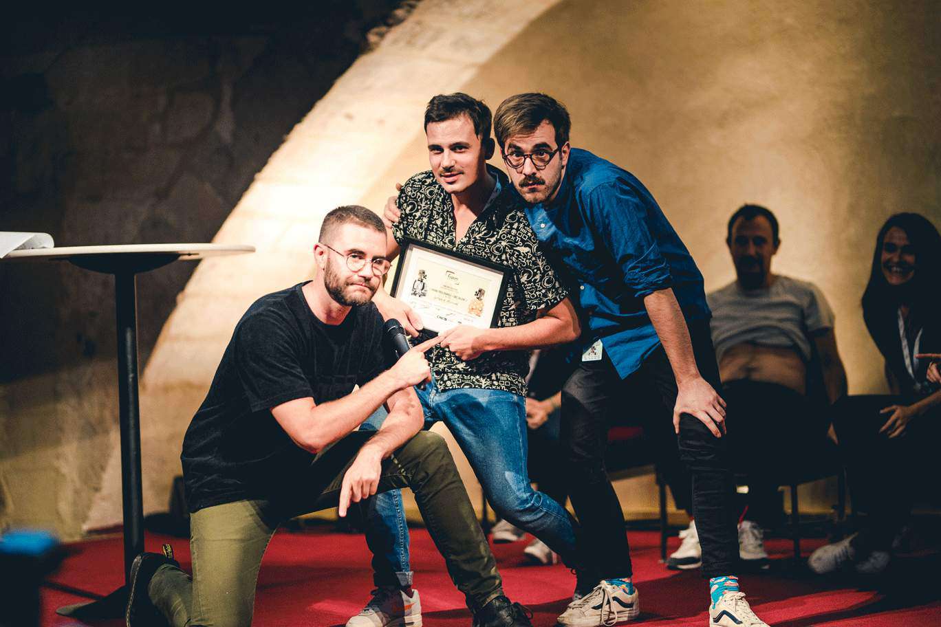 Bilan Frames festival 2018, photo de Cyprien et des lauréats du concours Emergence 2018