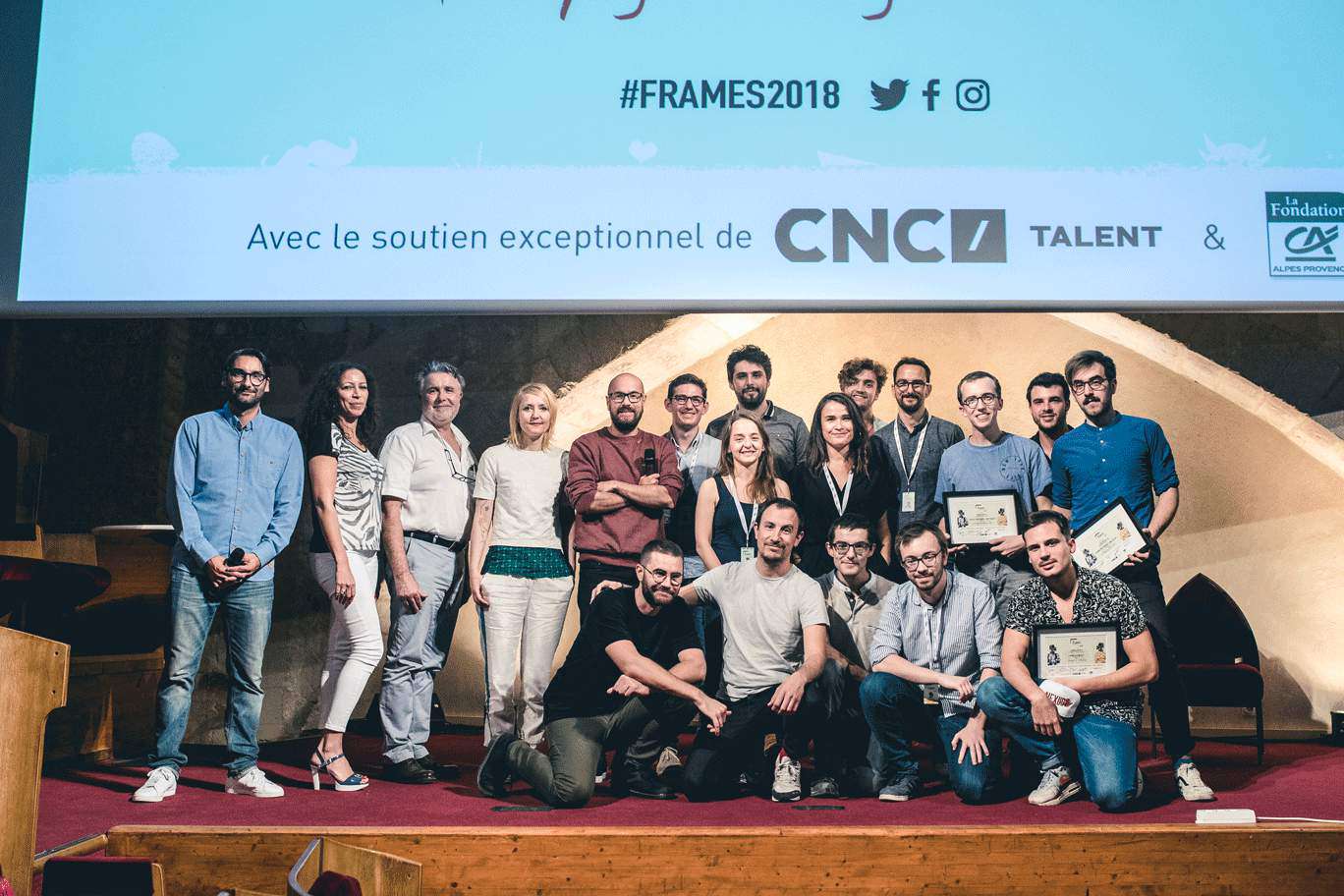 Bilan Frames festival 2018, photo des lauréats du concours Emergence du Frames Festival 2018