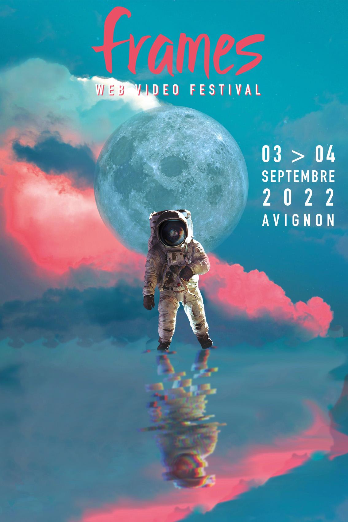 Frames 2022, l'affiche officielle du Frames festival, web vidéo festival à Avignon
