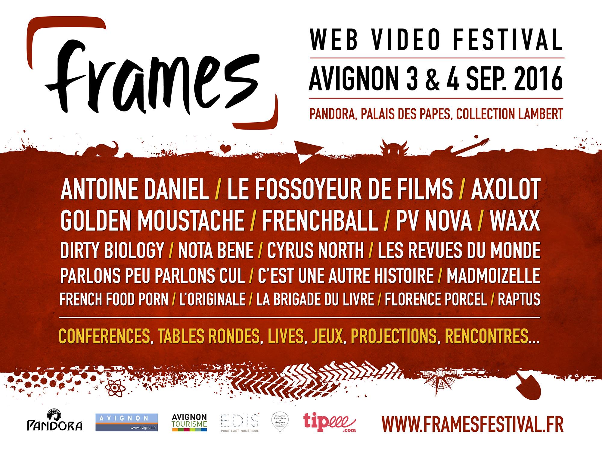Frames festival 2016 : photo du programme officielle du Frames festival 2016 à Avignon