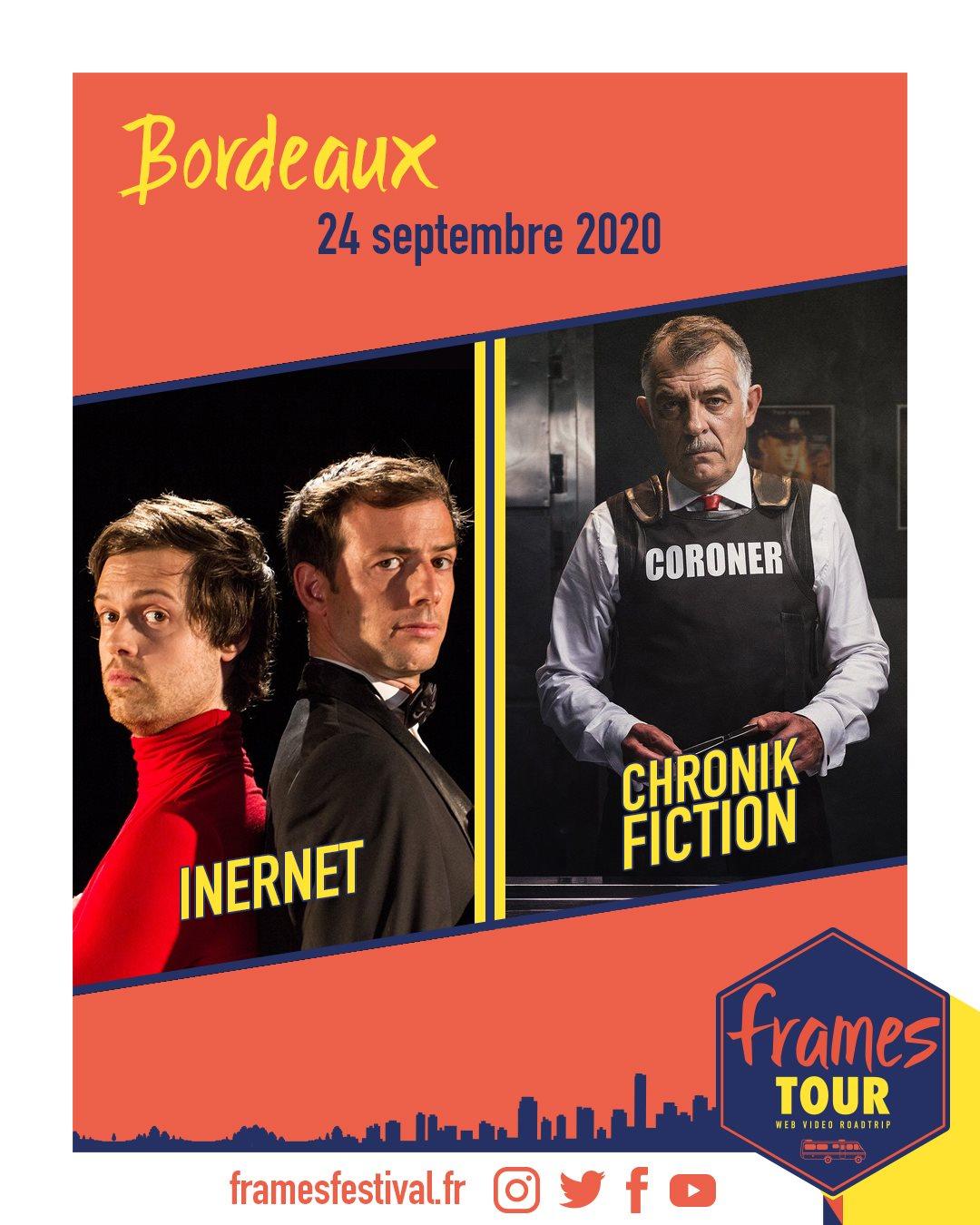 Frames 2020, programmation Bordeaux avec les chaînes Youtube Inernet et Chronik Fiction